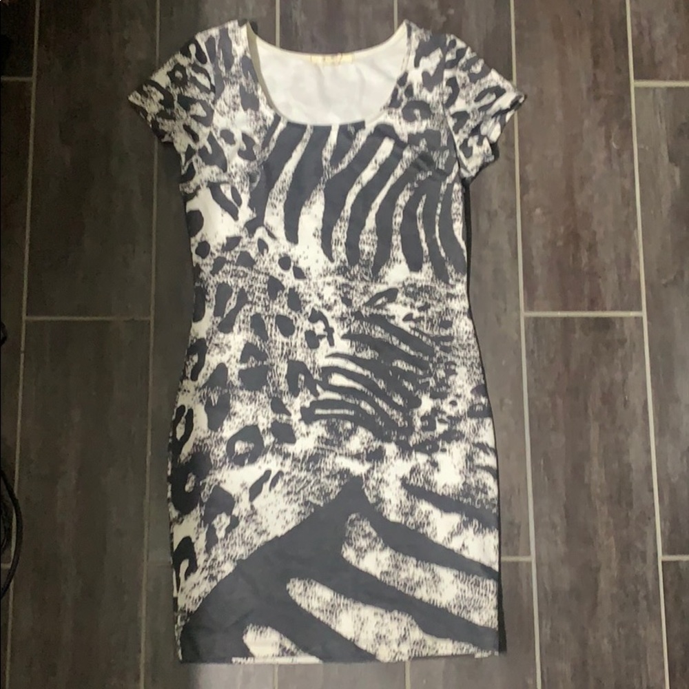Animal print mini dress